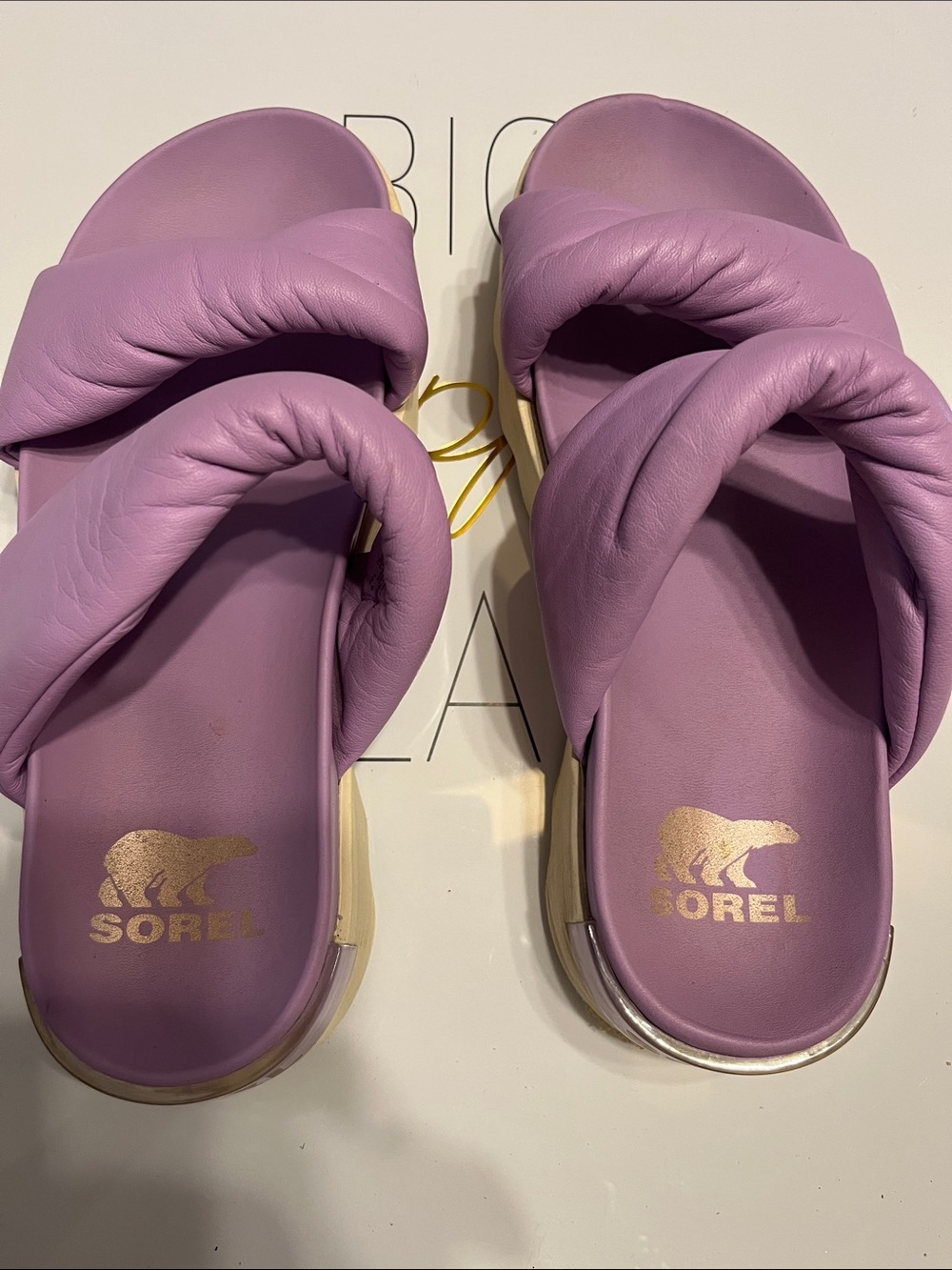 Sorel Lavender Padded Slide Sandals